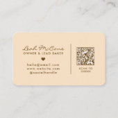 Carte de visite moderne de boulangerie avec code Q (Dos)