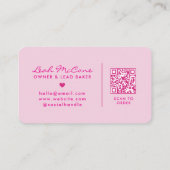 Carte de visite moderne de boulangerie avec code Q (Dos)