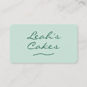 Carte de visite moderne de boulangerie bleu sarcel