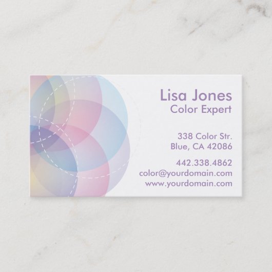 Carte de visite moderne de cercle (Devant)