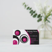 Carte de visite moderne de cercles (Debout devant)