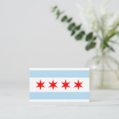 Carte de visite moderne de Chicago, drapeau de Chi (Debout devant)