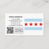 Carte de visite moderne de Chicago, drapeau de Chi (Dos)