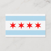 Carte de visite moderne de Chicago, drapeau de Chi (Devant)