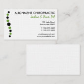 Carte de visite moderne de chiropractie de points (Devant / Derrière)