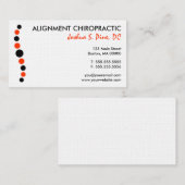 Carte de visite moderne de chiropractie de points (Devant / Derrière)