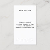 Carte de visite moderne de cintre (Dos)