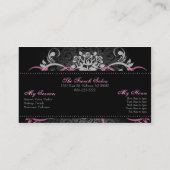 Carte de visite moderne de coiffeur (Dos)