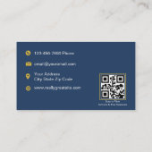 Carte de visite moderne de construction avec code (Dos)
