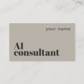 Carte de visite moderne de consultant en IA (Devant)