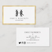 carte de visite moderne de consultant en matière (Devant / Derrière)