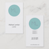 Carte de visite moderne de couleur de cercle fait (Devant / Derrière)