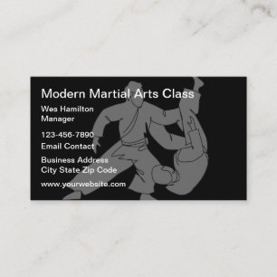 Carte de visite Moderne de Cours d'Arts Martiaux