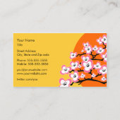 Carte de visite moderne de fleurs de cerisier (Dos)