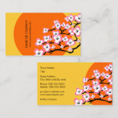 Carte de visite moderne de fleurs de cerisier (Devant / Derrière)