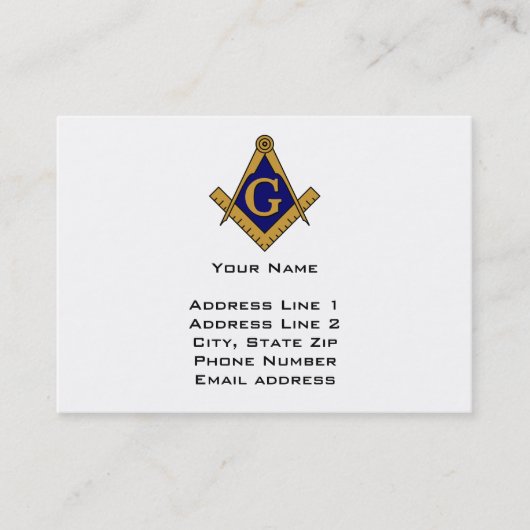 Carte de visite moderne de franc-maçon de style (Devant)