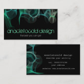 carte de visite moderne de fumée de vert bleu (Devant / Derrière)