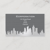 Carte de visite moderne de gris d'horizon (Dos)