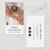 Carte de visite moderne de joaillerie (Devant / Derrière)