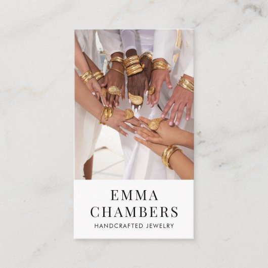 Carte de visite moderne de joaillerie (Devant)