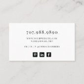 Carte de visite moderne de joaillerie (Dos)