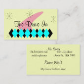 Carte de visite moderne de la rétro moitié du (Devant / Derrière)