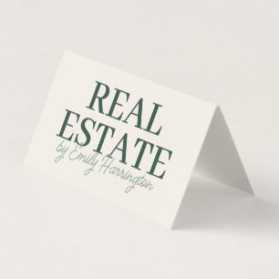Carte de visite moderne de l'agent immobilier QR C