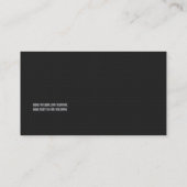 Carte de visite moderne de limousine de limousine (Dos)