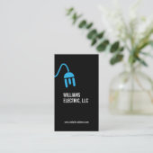 CARTE DE VISITE MODERNE DE LOGO EN ÉLECTRICIEN BLE (Debout devant)