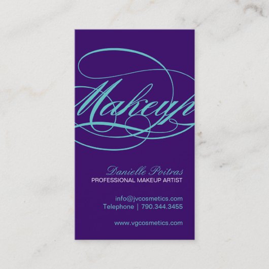 CARTE DE VISITE MODERNE DE MAQUILLEUR (Devant)