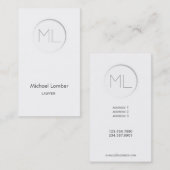 Carte de visite moderne de Minimalistic (Devant / Derrière)