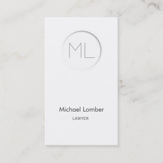Carte de visite moderne de Minimalistic (Devant)