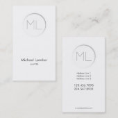 Carte de visite moderne de Minimalistic (Devant / Derrière)