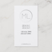 Carte de visite moderne de Minimalistic (Dos)