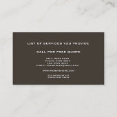 Carte de visite moderne de modèle de construction (Dos)