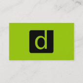 Carte de visite moderne de monogramme (Dos)