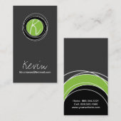 Carte de visite moderne de monogramme (Devant / Derrière)