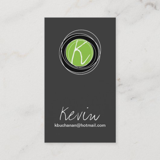 Carte de visite moderne de monogramme (Devant)