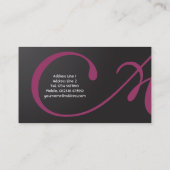 Carte de visite moderne de monogramme (Dos)