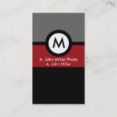 Carte de visite moderne de monogramme (Dos)