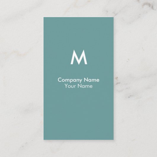 Carte de visite moderne de monogramme (Dos)