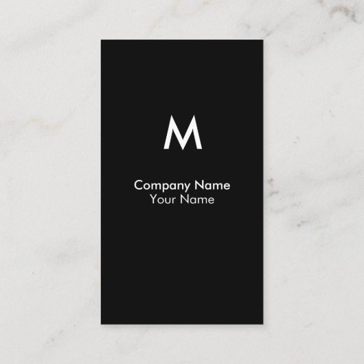 Carte de visite moderne de monogramme (Dos)