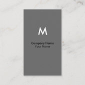Carte de visite moderne de monogramme (Dos)