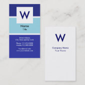 Carte de visite moderne de monogramme (Devant / Derrière)