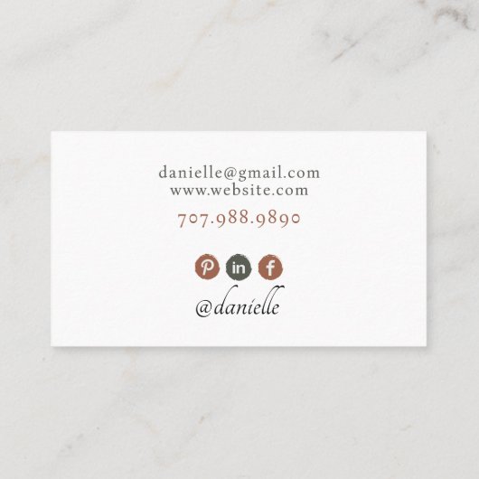 Carte de visite moderne de Nail Tech (Dos)