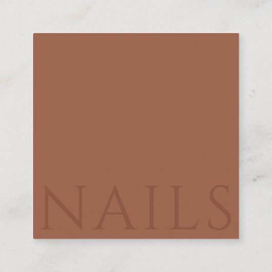 Carte de visite moderne de Nail Tech (Dos)