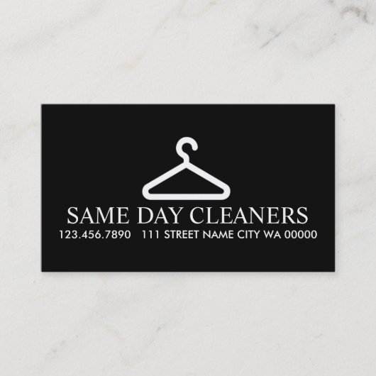 Carte de visite moderne de nettoyage à sec (Devant)