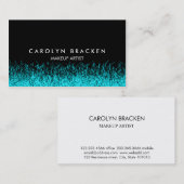 Carte de visite moderne de noir du feu d'Aqua (Devant / Derrière)