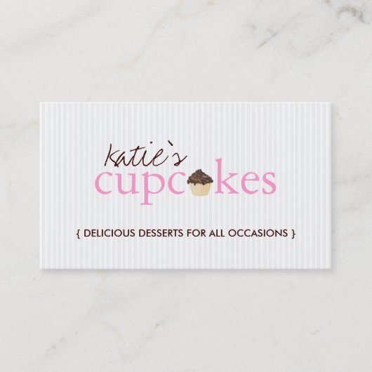 Carte de visite moderne de petit gâteau (Devant)