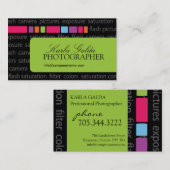 Carte de visite moderne de photographe (Devant / Derrière)